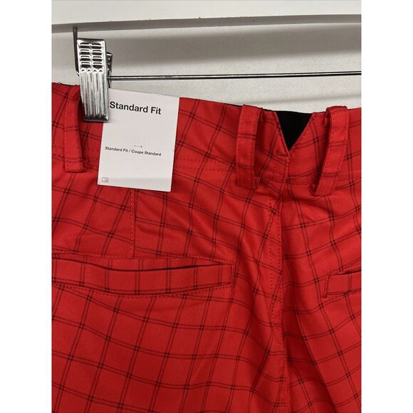 NEW NWT NIKE Dri-fit Plaid Golf Shorts In University Red/university Red Sz 30 - Picture 6 of 7